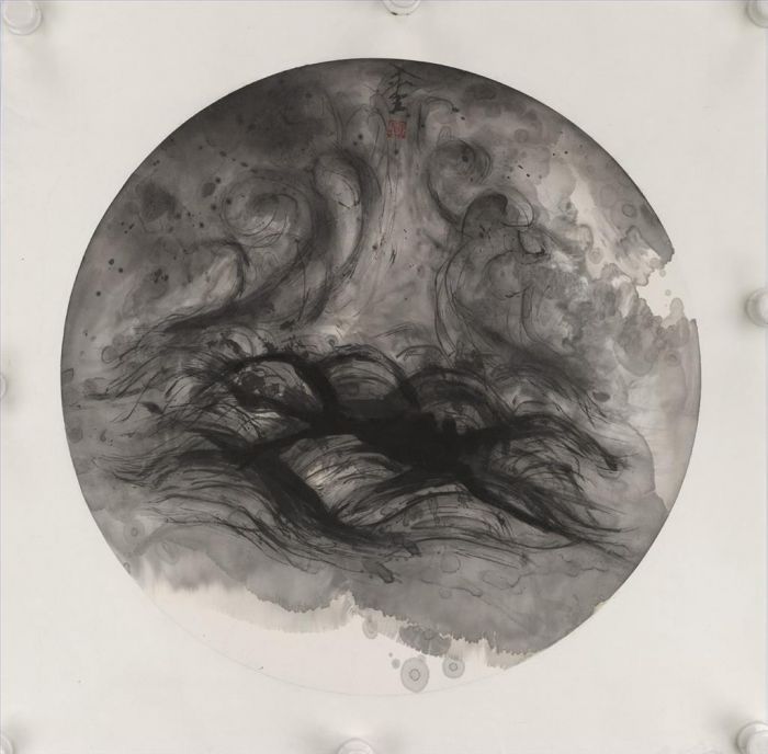Xuan Yongsheng's Contemporary Chinese Painting - Round Landscape