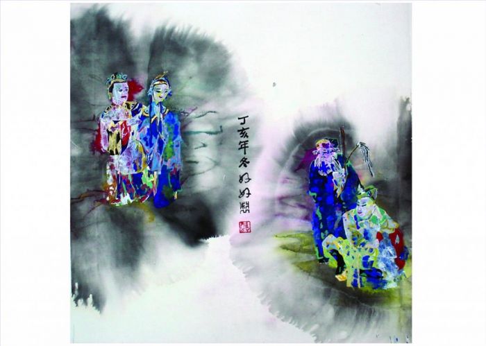 Yan Haohao's Contemporary Various Paintings - Colour Opera Ink