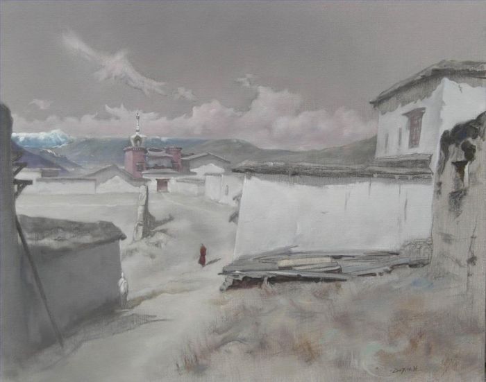 Yang Chunsheng's Contemporary Oil Painting - The Border of Heart