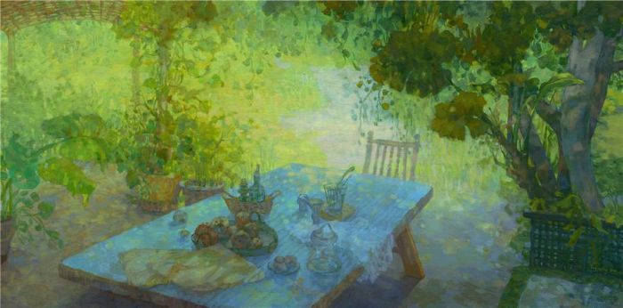 Yang Deling's Contemporary Oil Painting - At Noon