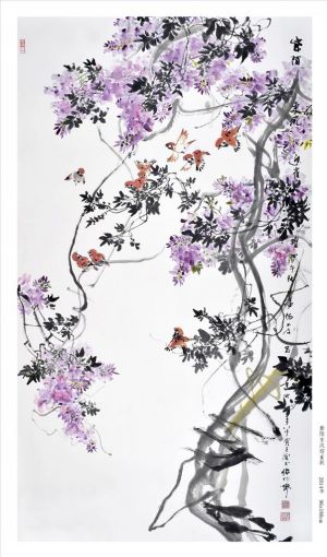 Contemporary Artwork by Yang Ruji - Painting of Flowers and Birds in Traditional Chinese Style 2
