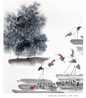 Contemporary Artwork by Yang Ruji - Painting of Flowers and Birds in Traditional Chinese Style 4