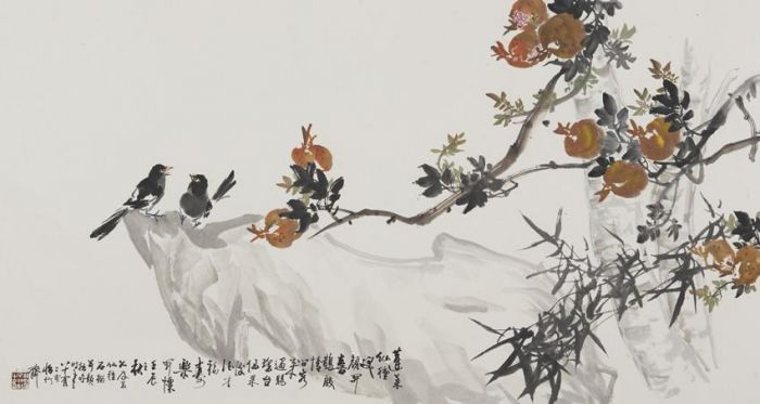 Yang Ruji's Contemporary Chinese Painting - Painting of Flowers and Birds in Traditional Chinese Style