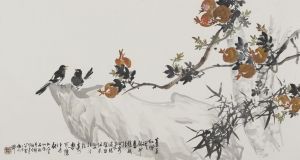 Contemporary Artwork by Yang Ruji - Painting of Flowers and Birds in Traditional Chinese Style