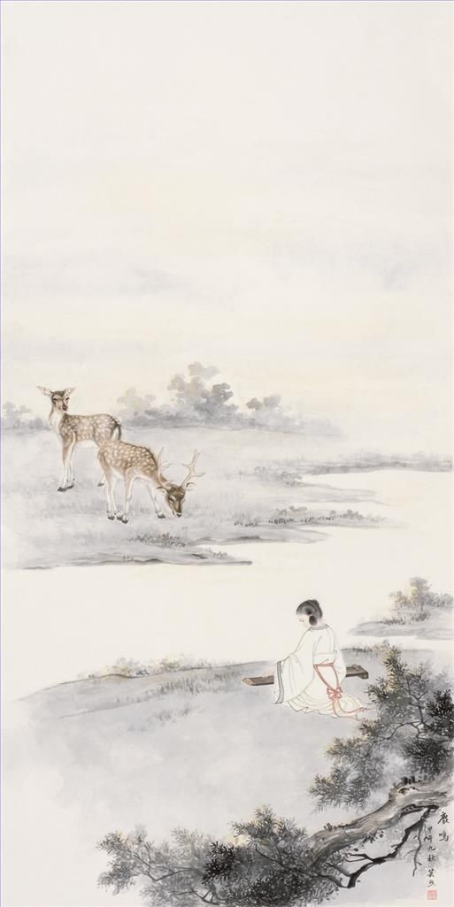 Yang Yunxi's Contemporary Chinese Painting - The Voice of Deer