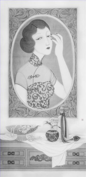 Contemporary Chinese Painting - The Marriage of Flowers in The Mirror