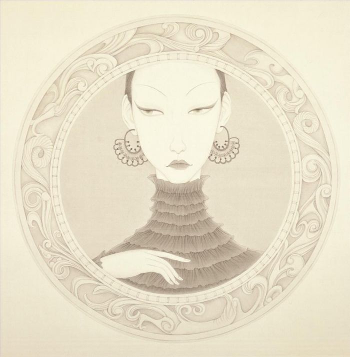Yang Zhenzhen's Contemporary Chinese Painting - Image in The Mirror 3