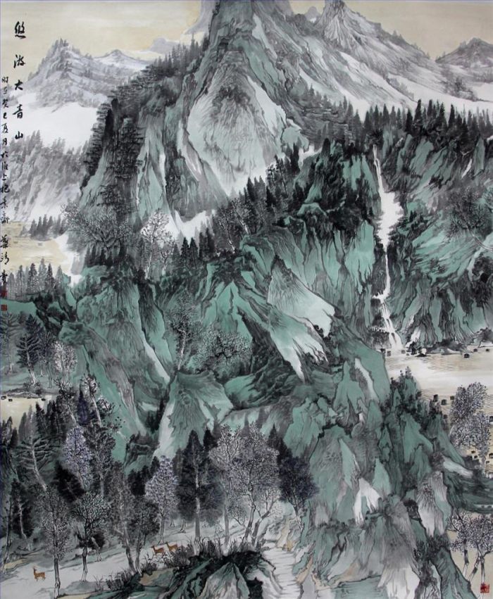 Ye Jing's Contemporary Chinese Painting - To The Green Mountain