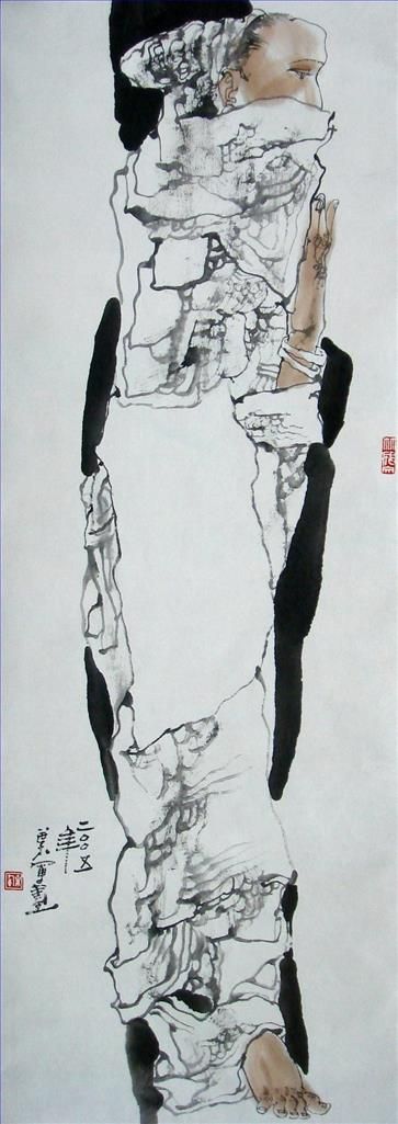 Ye Jun's Contemporary Chinese Painting - Ink Painting Woman