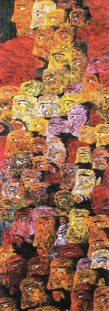 Ye Jun's Contemporary Chinese Painting - Side Faces