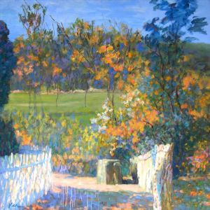 Contemporary Oil Painting - Fence