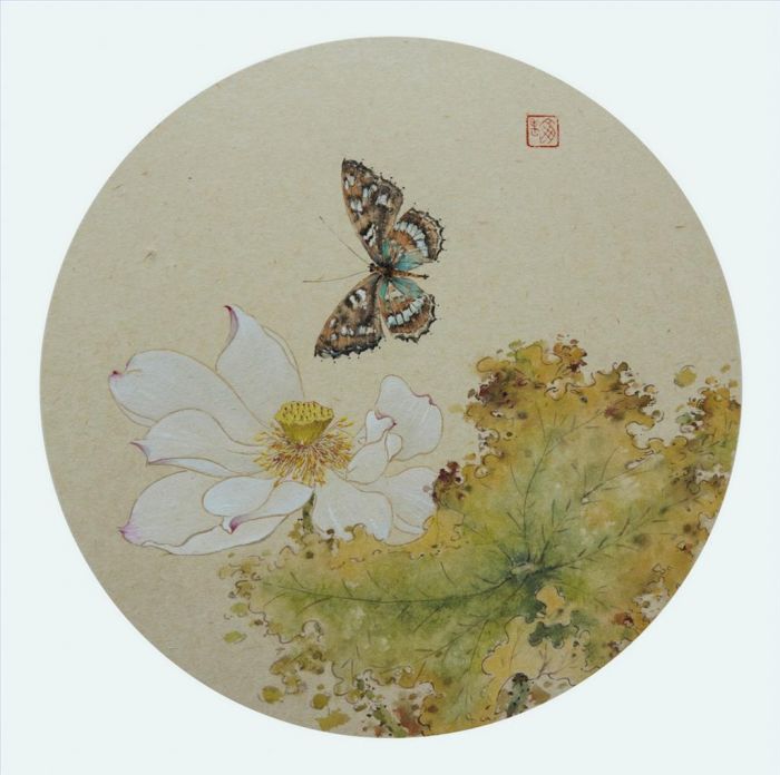 Yu Binghao's Contemporary Chinese Painting - The Dance of Butterfly