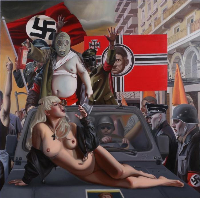 Yu Meng's Contemporary Oil Painting - Nightmare Empire