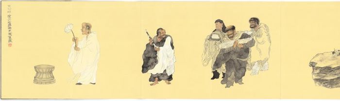 Yu Youshan's Contemporary Chinese Painting - Eighteen Arhats