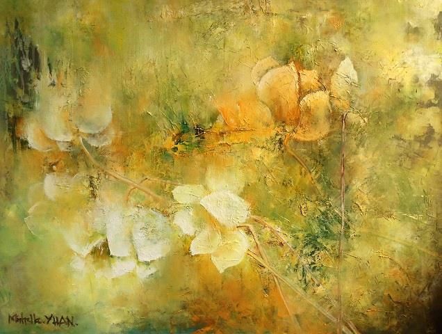 Yuan Qiuping's Contemporary Oil Painting - Intoxicate Lotus