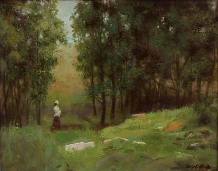 Zhang Hong's Contemporary Oil Painting - Midsummer