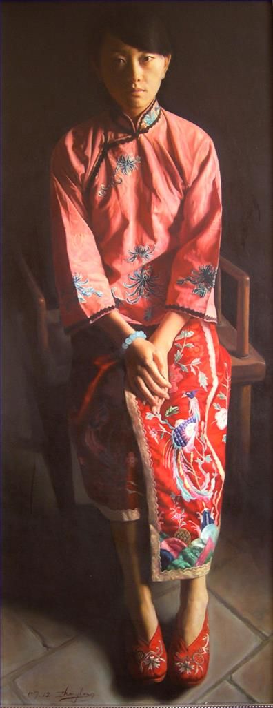 Zhang Hong's Contemporary Oil Painting - Stare
