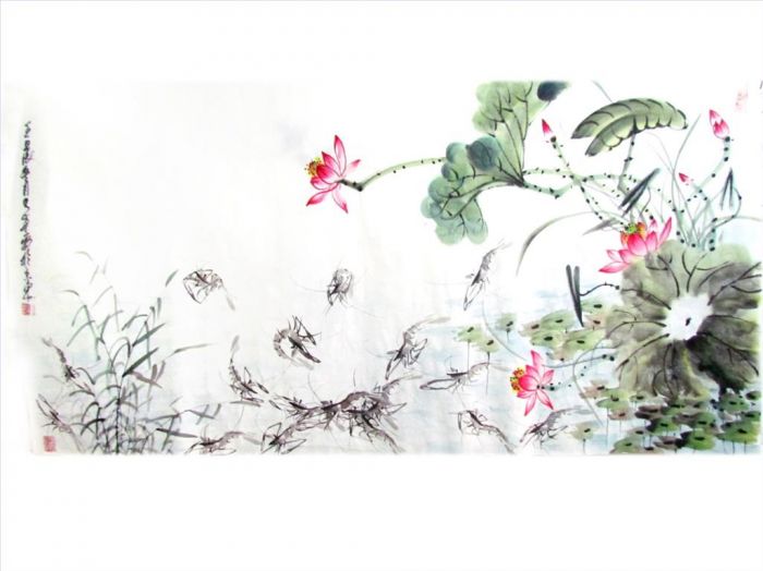 Zhang Naicheng's Contemporary Chinese Painting - Painting of Flowers and Birds in Traditional Chinese Style