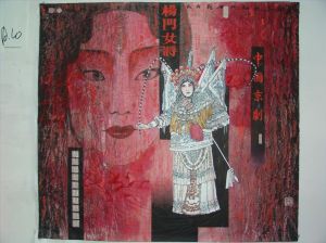 Contemporary Chinese Painting - Peking Opera Women Generals of The Yang Family