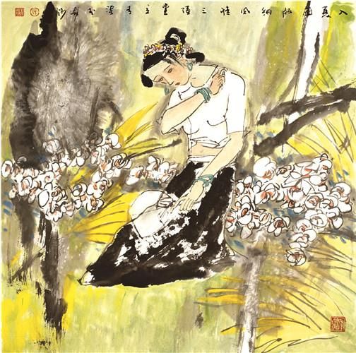 Zhang Qingqu's Contemporary Chinese Painting - Summer Begins