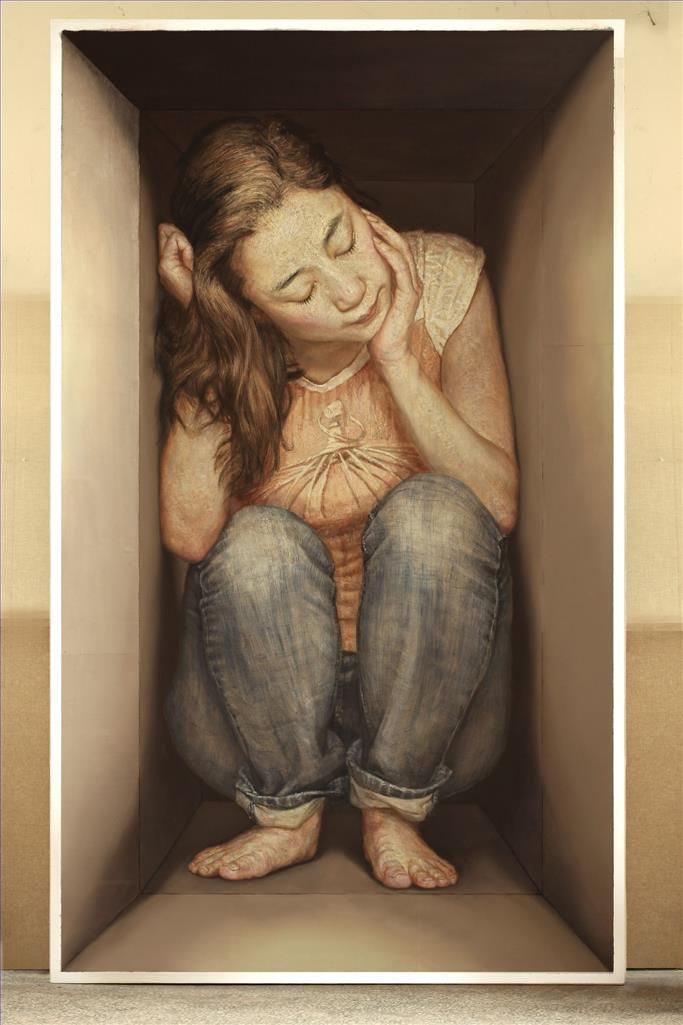 Zhang Xianfei's Contemporary Oil Painting - Sleepy 2