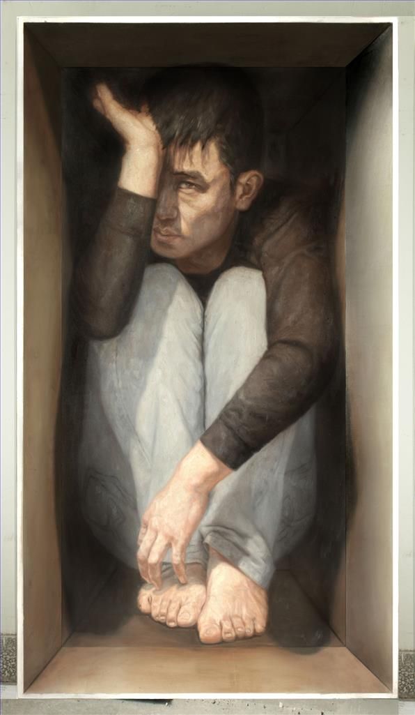 Zhang Xianfei's Contemporary Oil Painting - Sleepy