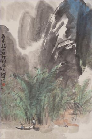 Contemporary Artwork by Zhang Xiaohan - Song of Fisherman
