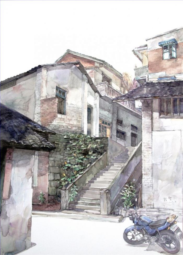 Zhang Xue's Contemporary Various Paintings - Quiet Bagou