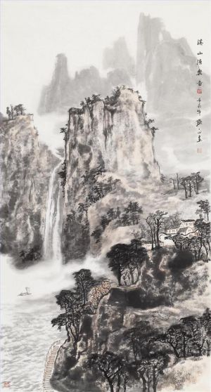 Contemporary Artwork by Zhang Yixin - Fishing in Xishan