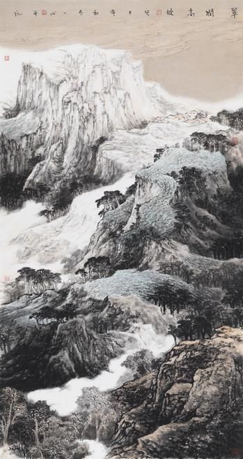 Zhang Yixin's Contemporary Chinese Painting - Green on The Mountain Top