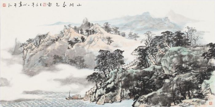 Zhang Yixin's Contemporary Chinese Painting - Spring in The Mountain Area