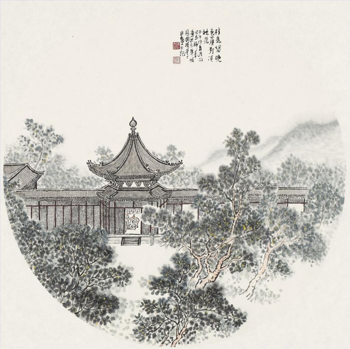 Zhang Zhengui's Contemporary Chinese Painting - Osmanthus Fragrans in The Evening