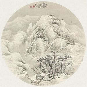 Reading in A Snowy Night - Contemporary Chinese Painting Art