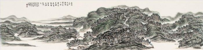 Zhang Zhengui's Contemporary Chinese Painting - Winding Landscape