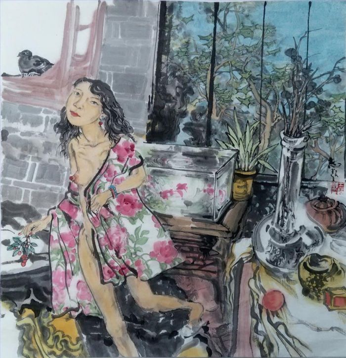 Zhang Zhichao's Contemporary Chinese Painting - Live Alone