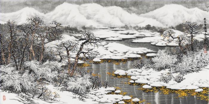 Zhao Chunqiu's Contemporary Various Paintings - First Snow in Late Autumn