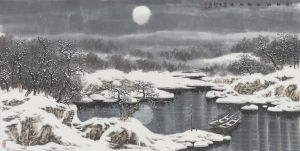 Rest in A Moonlit Night After Snow - Contemporary Various Paintings Art