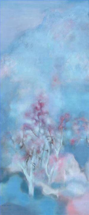 Illusional Peach Blossom 2 - Contemporary Oil Painting Art