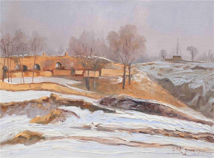 Zhao Zihou's Contemporary Oil Painting - Snow Highland 2