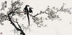 Contemporary Artwork by Zhao Zilin - Two Magpies