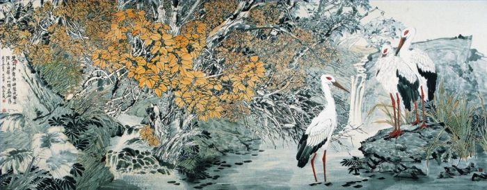 Zheng Guixi's Contemporary Chinese Painting - Painting of Flowers and Birds in Traditional Chinese Style