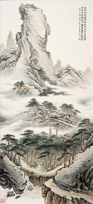 Contemporary Artwork by Zhou Jinshan - Landscape Painting