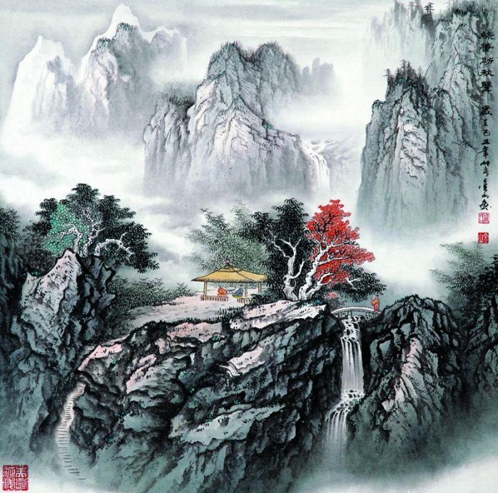 Zhou Jinshan's Contemporary Chinese Painting - Summer Landscape