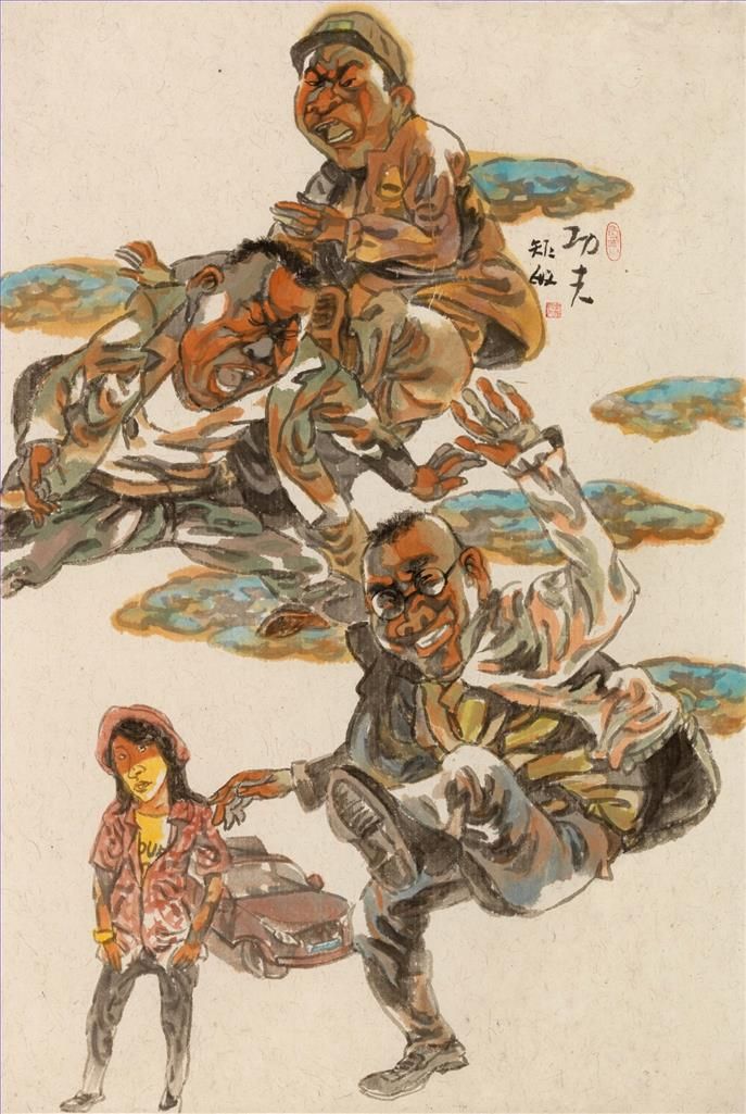 Zhou Jumin's Contemporary Chinese Painting - Kongfu