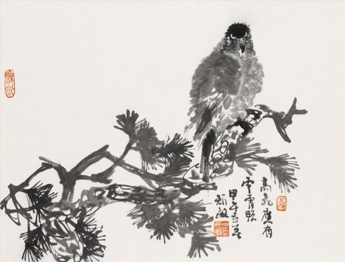 Zhou Jumin's Contemporary Chinese Painting - Painting of Flowers and Birds in Traditional Chinese Style