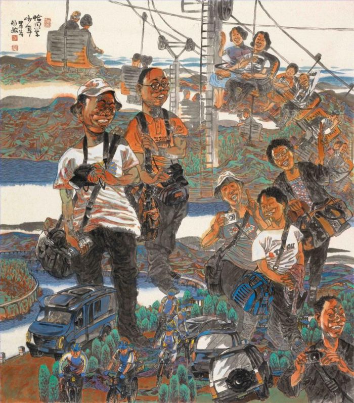 Zhou Jumin's Contemporary Chinese Painting - When We Were Young As Students