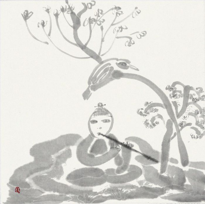Zhou Qing's Contemporary Chinese Painting - Harmony