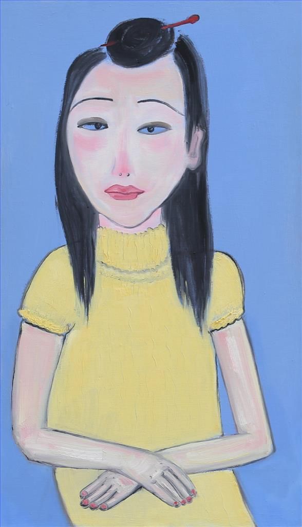 Zhou Qing's Contemporary Oil Painting - Mianmian At Her 50S