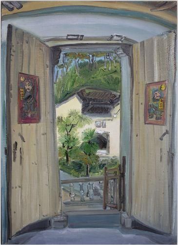 Zhou Qing's Contemporary Oil Painting - Paint From Life in Lishui