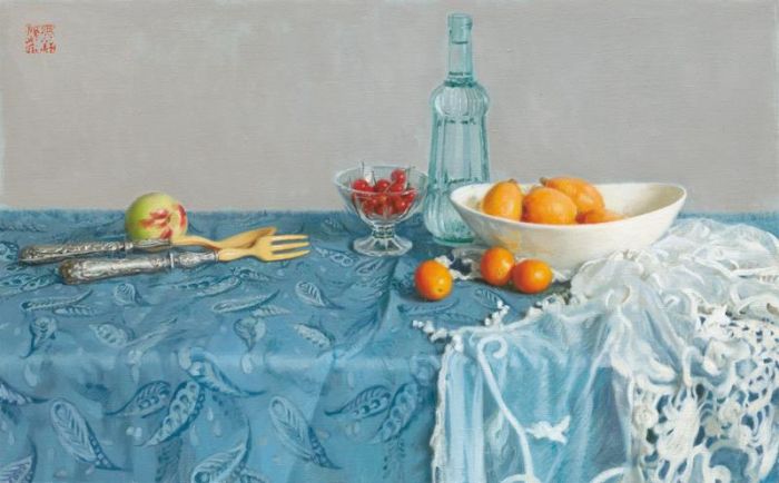 Zhou Qiuyan's Contemporary Oil Painting - Still Life 3